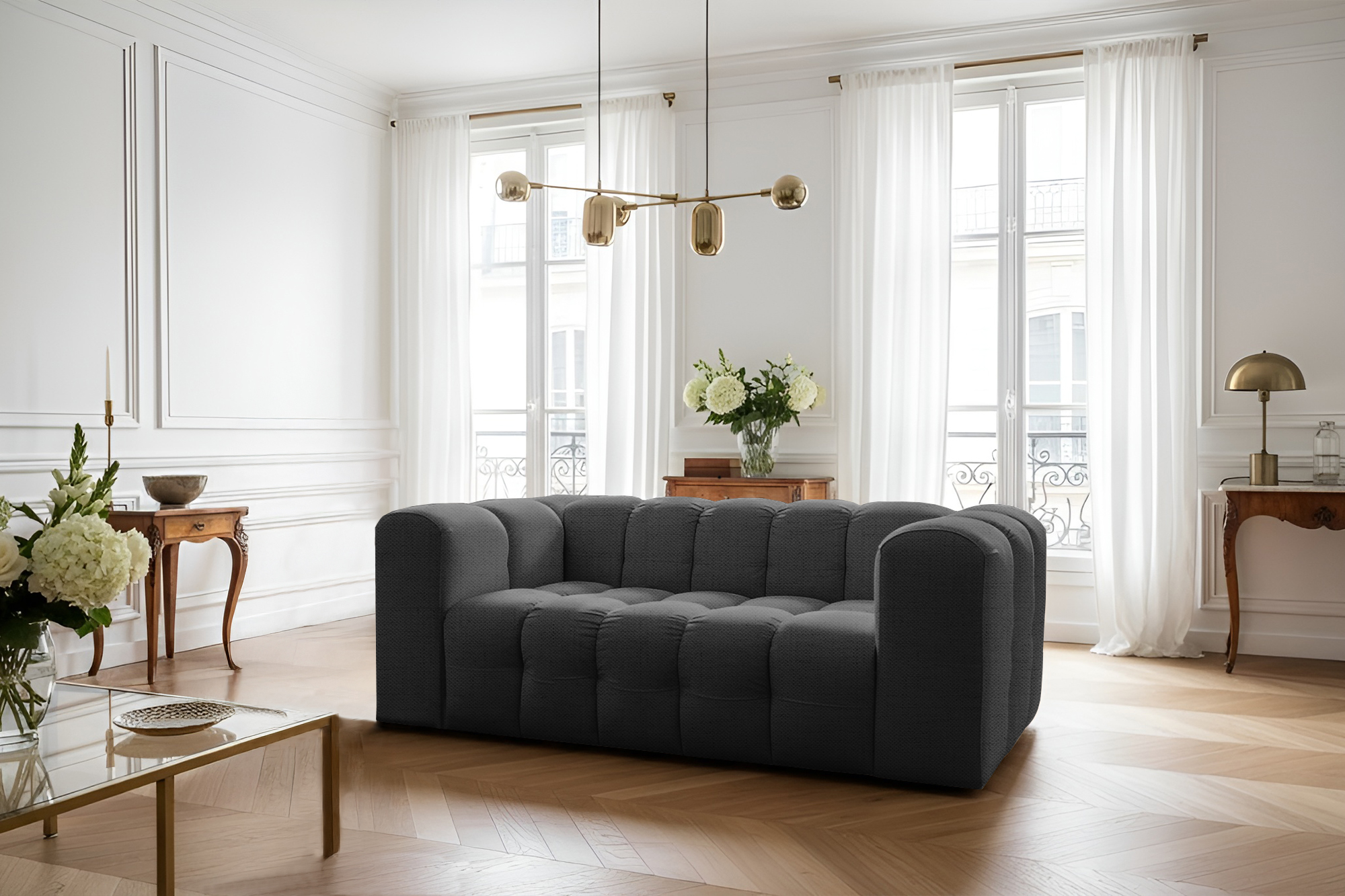 Baloo Sofa 2-Sitzer Anthrazit Moly 97
